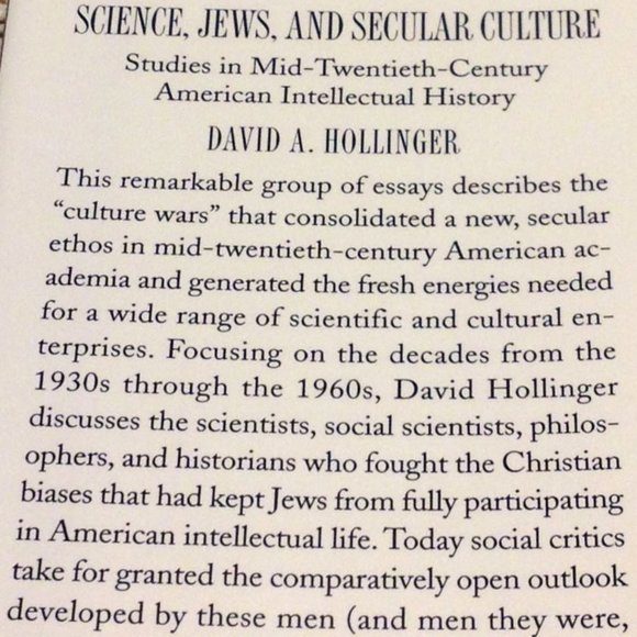 Science, Jews and Secular Culture, American Intellectual History - Picture 3 of 6